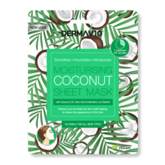 Derma V10 Sheet Mask Moisturising Coconut