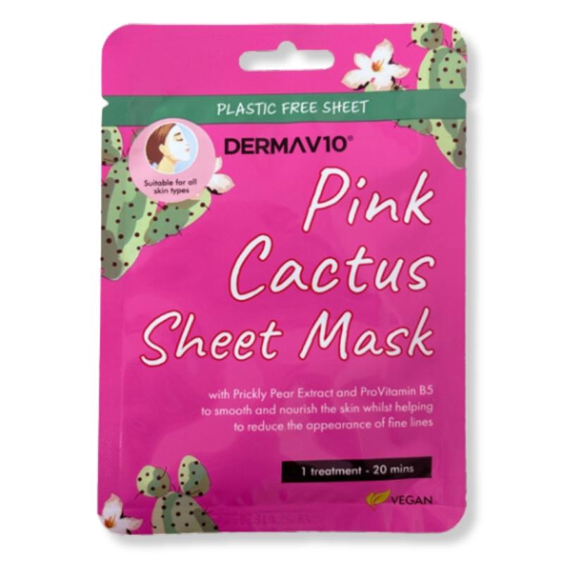 Derma V10 Sheet Mask Pink Cactus