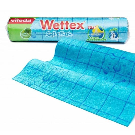 Vileda Wettex Soft Fresh Lime/Blå rulle 1,5 m