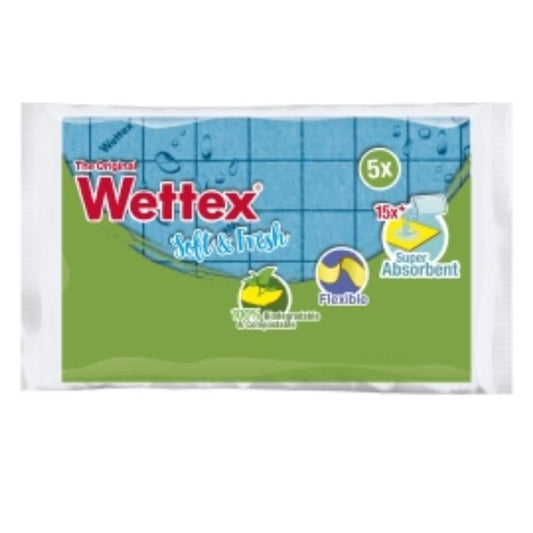 Wettex Soft Fresh Lime/Blå 5pack